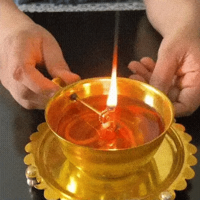 Shree Akhand Jyot Diya & Cover - Brass (पीतल) - Premium Quality ✅